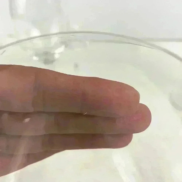 VTG Set of 4 Hand Blown Goblet Style Pedestal Cups Handle Clear Glass 7.5" Tall - Picture 4 of 14